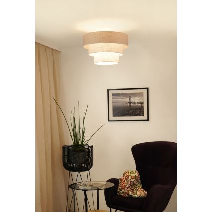 Brilagi - Nadgradni luster ALASKA LUNETA 1xE27/15W/230V pr. 45 cm sivo/kremasta