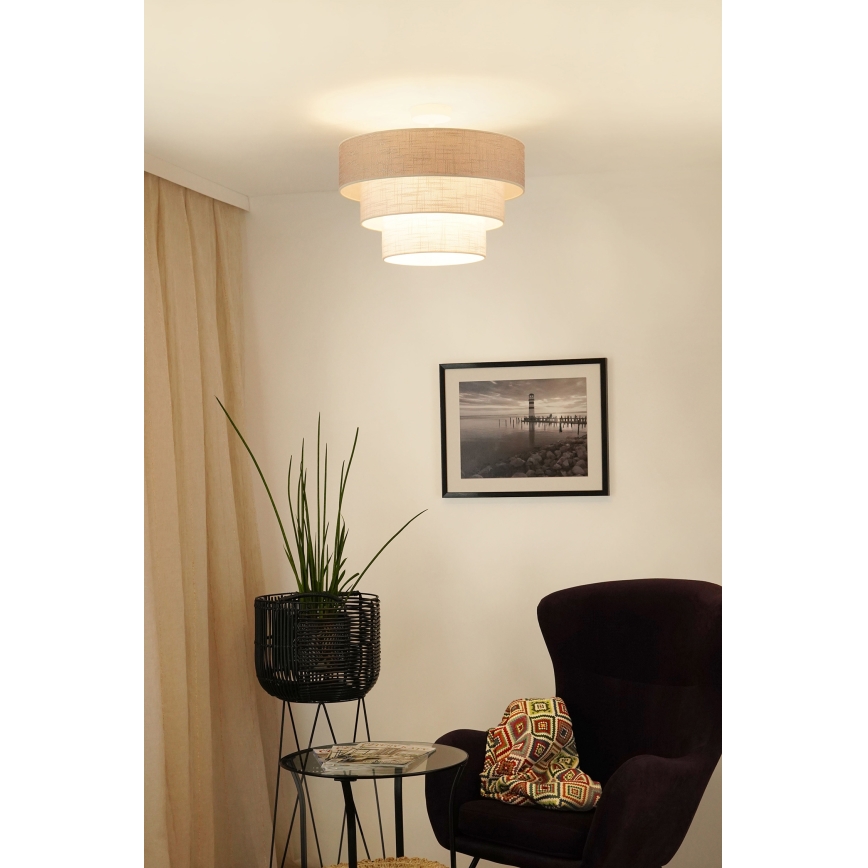 Brilagi - Nadgradni luster ALASKA LUNETA 1xE27/15W/230V pr. 45 cm sivo/kremasta