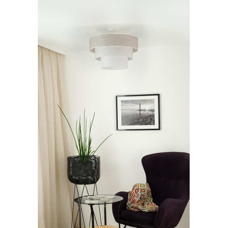 Brilagi - Nadgradni luster ALASKA LUNETA 1xE27/15W/230V pr. 45 cm sivo/kremasta