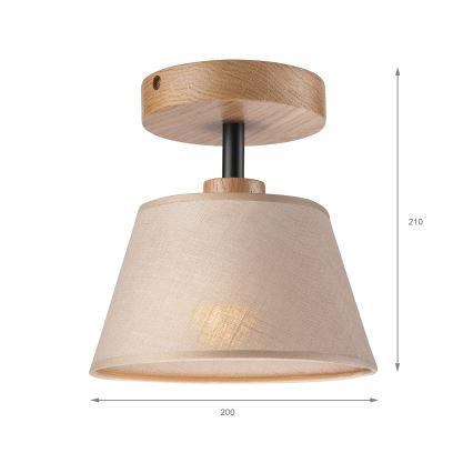 Brilagi - Nadgradni luster ANTHONY 1xE14/60W/230V hrast/bež