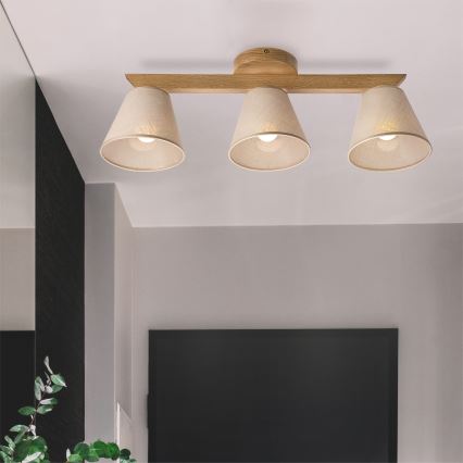 Brilagi - Nadgradni luster ANTHONY 3xE14/40W/230V hrast/bež