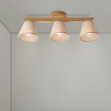 Brilagi - Nadgradni luster ANTHONY 3xE14/40W/230V hrast/bež