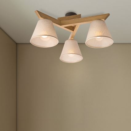 Brilagi - Nadgradni luster ANTHONY 3xE14/40W/230V hrast/bež