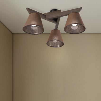 Brilagi - Nadgradni luster ANTHONY 3xE14/40W/230V hrast/braon