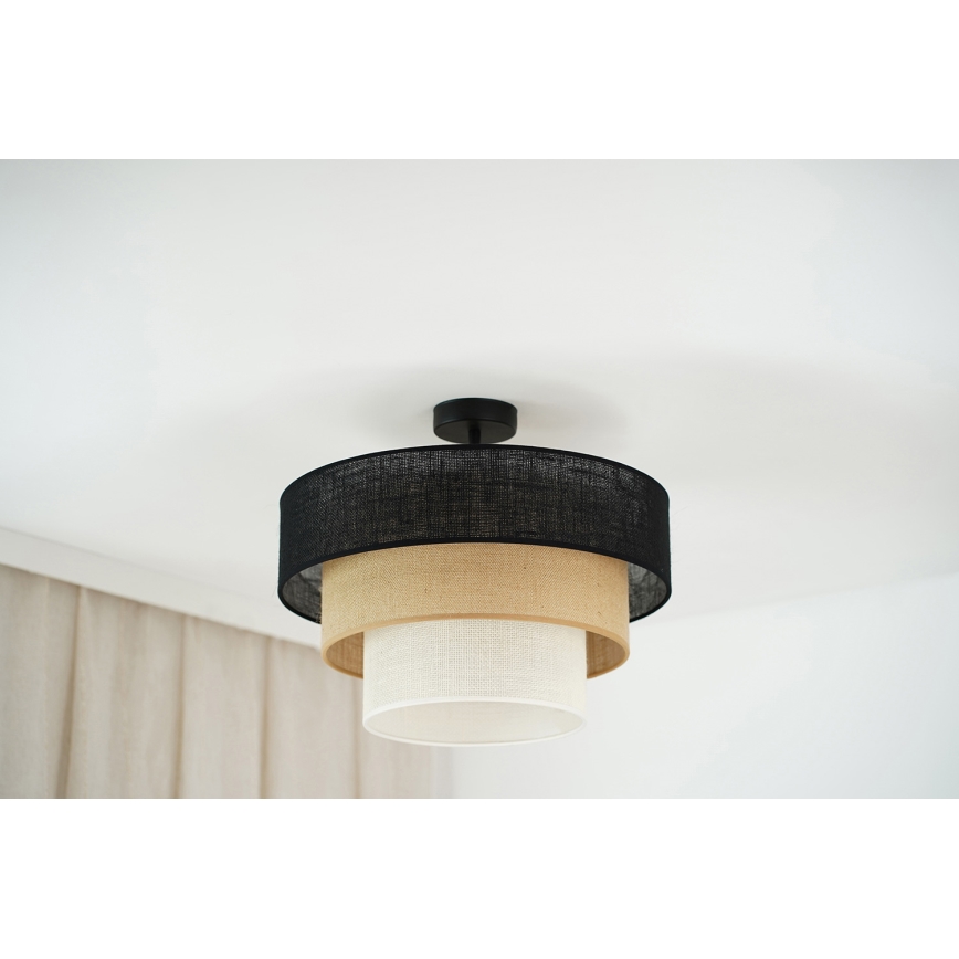 Brilagi - Nadgradni luster ASPEN LUNETA 1xE27/15W/230V pr. 45 cm crno/bež/kremasta