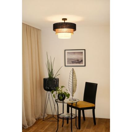 Brilagi - Nadgradni luster ASPEN LUNETA 1xE27/15W/230V pr. 45 cm crno/bež/kremasta