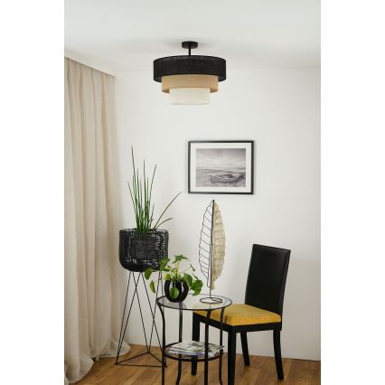 Brilagi - Nadgradni luster ASPEN LUNETA 1xE27/15W/230V pr. 45 cm crno/bež/kremasta