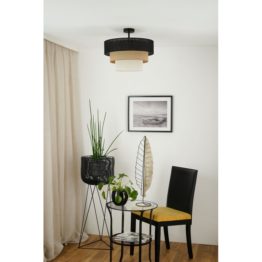Brilagi - Nadgradni luster ASPEN LUNETA 1xE27/15W/230V pr. 45 cm crno/bež/kremasta