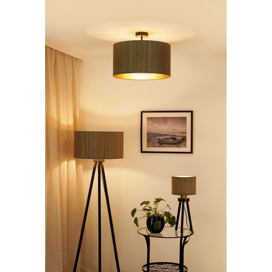 Brilagi - Nadgradni luster BOSTON ROLLER 1xE27/15W/230V pr. 45 cm slama braon/zlatna