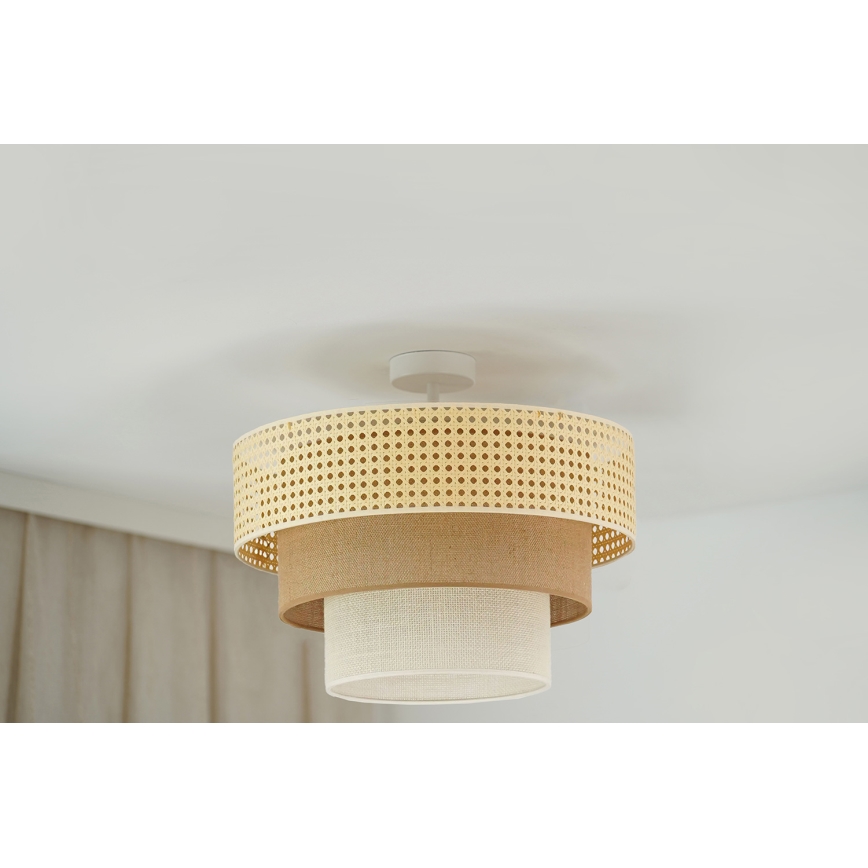 Brilagi - Nadgradni luster CEDAR LUNETA 1xE27/15W/230V pr. 45 cm bež/braon/kremasta