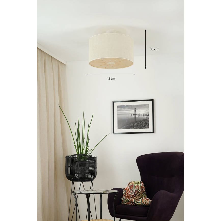 Brilagi - Nadgradni luster COUNTRY ROLLER 1xE27/15W/230V pr. 45 cm kremasta