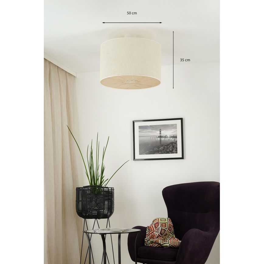 Brilagi - Nadgradni luster COUNTRY ROLLER 1xE27/15W/230V pr. 50 cm kremasta