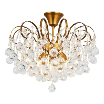 Brilagi - Nadgradni luster CRYSTAL 6xE14/60W/230V bronzana