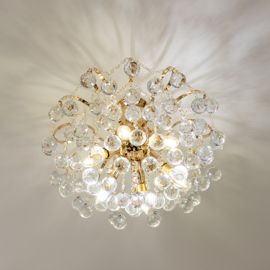 Brilagi - Nadgradni luster CRYSTAL 6xE14/60W/230V zlatna