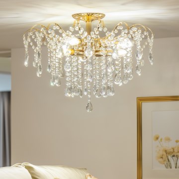 Brilagi - Nadgradni luster CRYSTAL 6xE14/60W/230V zlatna