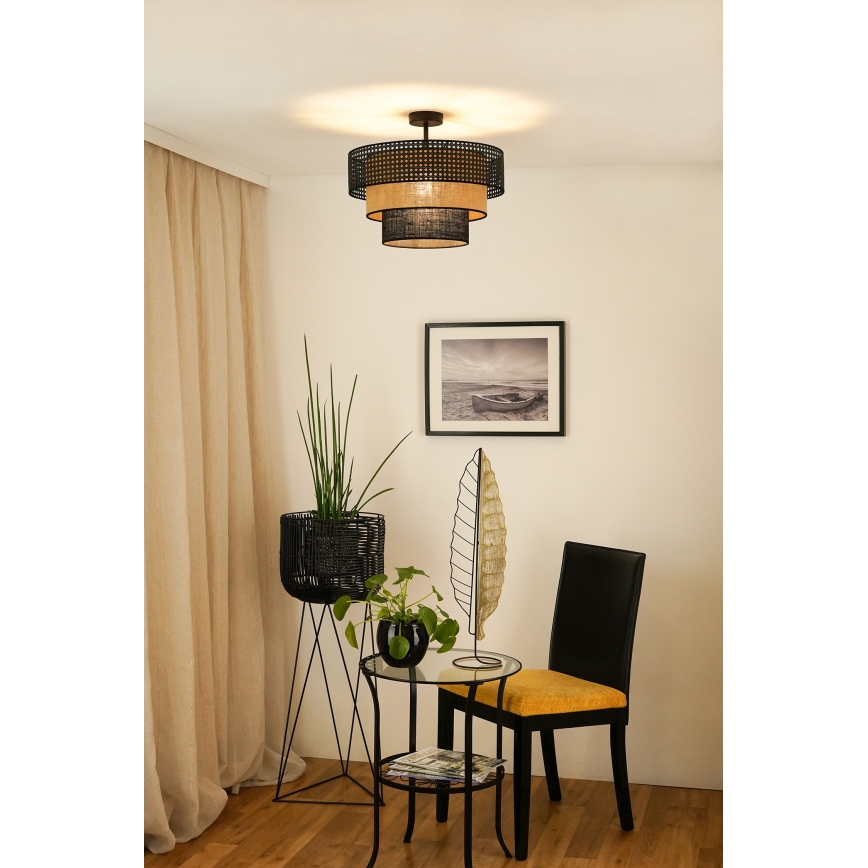 Brilagi - Nadgradni luster DAKOTA LUNETA 1xE27/15W/230V pr. 45 cm crno/bež