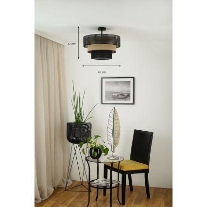 Brilagi - Nadgradni luster DAKOTA LUNETA 1xE27/15W/230V pr. 45 cm crno/bež