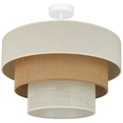 Brilagi - Nadgradni luster DENVER LUNETA 1xE27/15W/230V pr. 45 cm bež/braon/kremasta