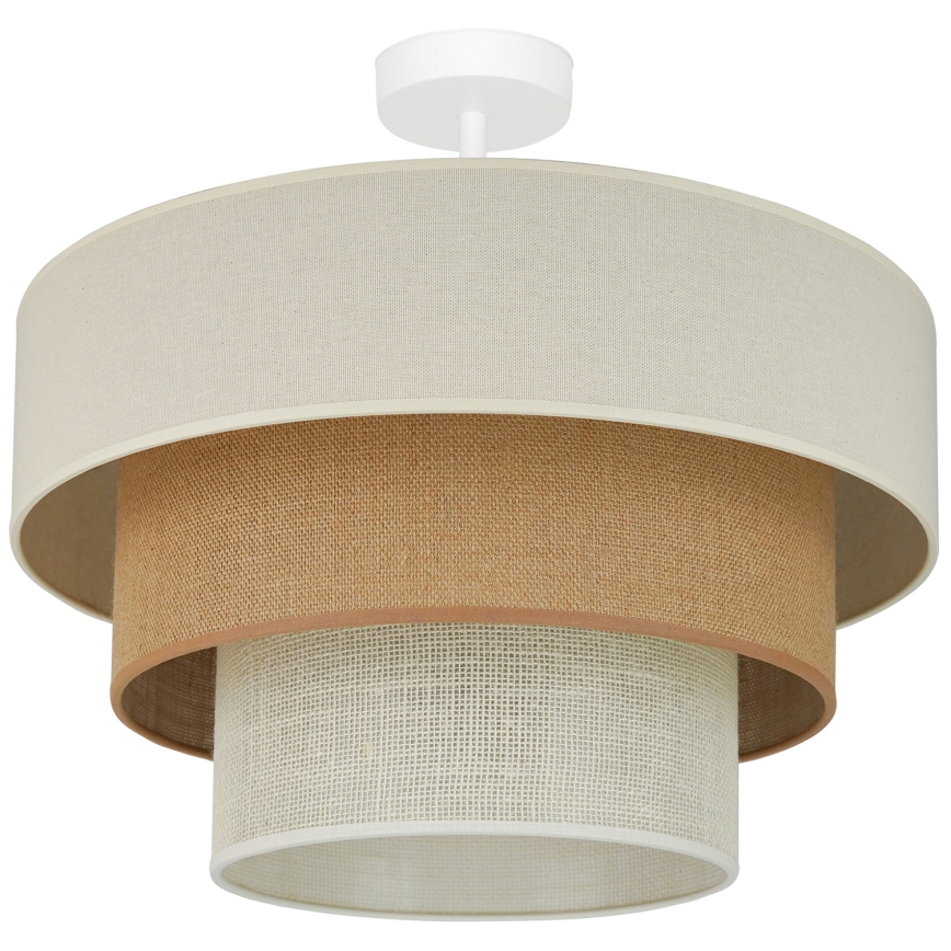 Brilagi - Nadgradni luster DENVER LUNETA 1xE27/15W/230V pr. 45 cm bež/braon/kremasta