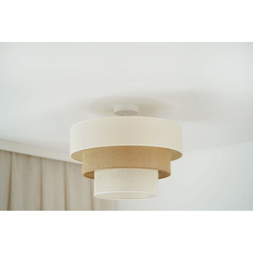 Brilagi - Nadgradni luster DENVER LUNETA 1xE27/15W/230V pr. 45 cm bež/braon/kremasta