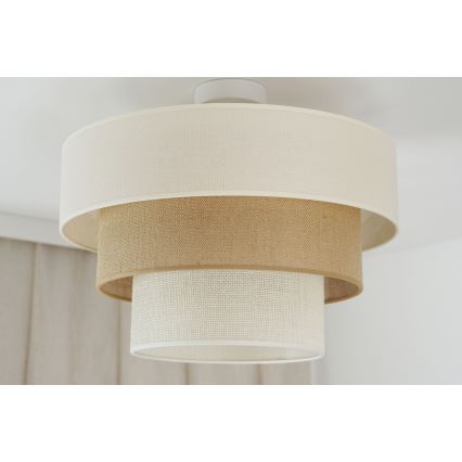 Brilagi - Nadgradni luster DENVER LUNETA 1xE27/15W/230V pr. 45 cm bež/braon/kremasta