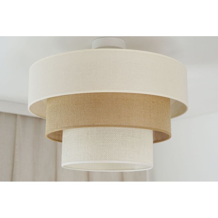 Brilagi - Nadgradni luster DENVER LUNETA 1xE27/15W/230V pr. 45 cm bež/braon/kremasta