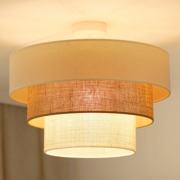 Brilagi - Nadgradni luster DENVER LUNETA 1xE27/15W/230V pr. 45 cm bež/braon/kremasta