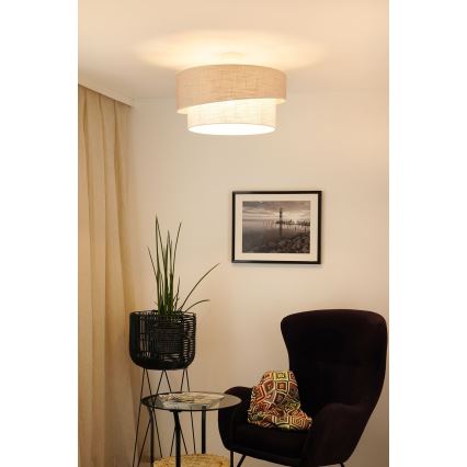 Brilagi - Nadgradni luster DOVER SHINE 1xE27/15W/230V pr. 50 cm sivo/kremasta