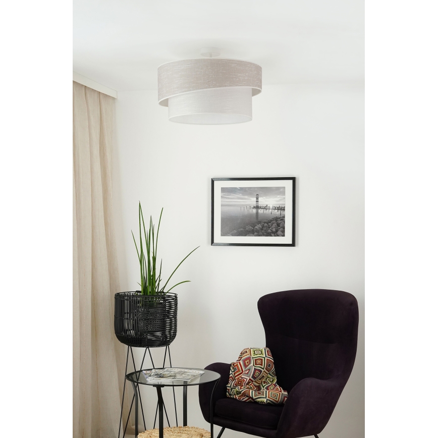 Brilagi - Nadgradni luster DOVER SHINE 1xE27/15W/230V pr. 50 cm sivo/kremasta