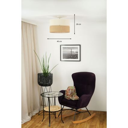 Brilagi - Nadgradni luster ROYAL YUTE 1xE27/15W/230V pr. 40 cm bež/kremasta