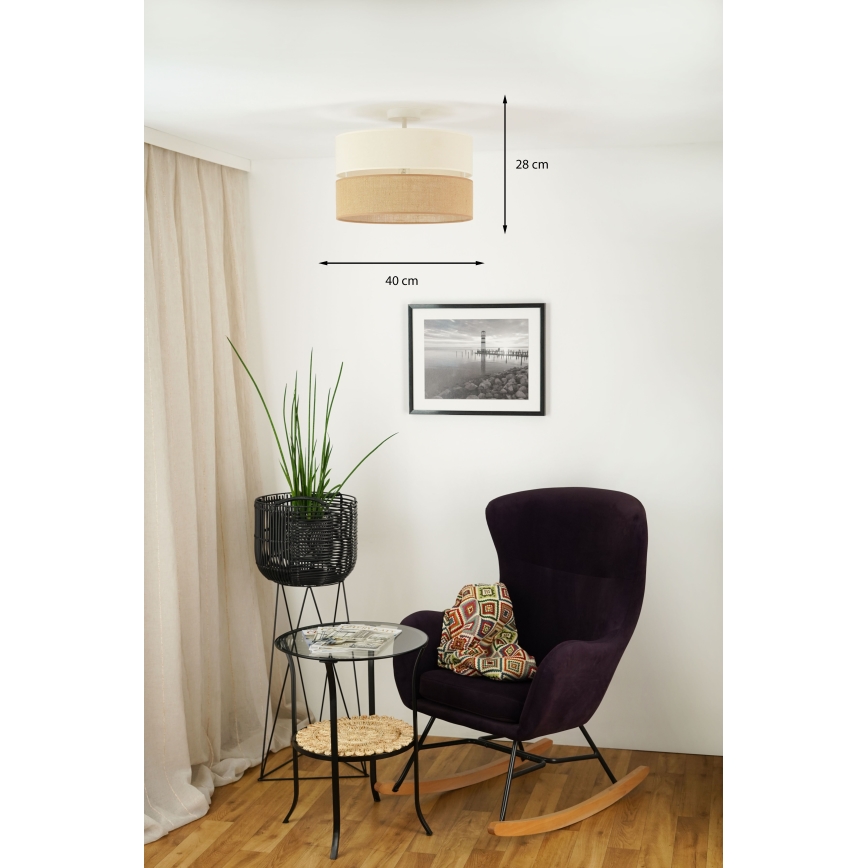 Brilagi - Nadgradni luster ROYAL YUTE 1xE27/15W/230V pr. 40 cm bež/kremasta