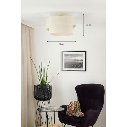 Brilagi - Nadgradni luster SHINE 1xE27/15W/230V pr. 50 cm kremasta