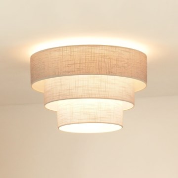 Brilagi - Plafonjera ALASKA LUNETA 1xE27/15W/230V pr. 45 cm sivo/kremasta
