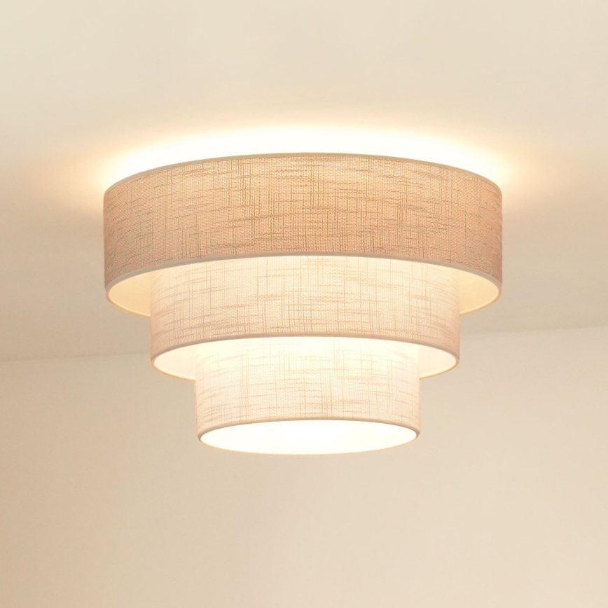 Brilagi - Plafonjera ALASKA LUNETA 1xE27/15W/230V pr. 45 cm sivo/kremasta