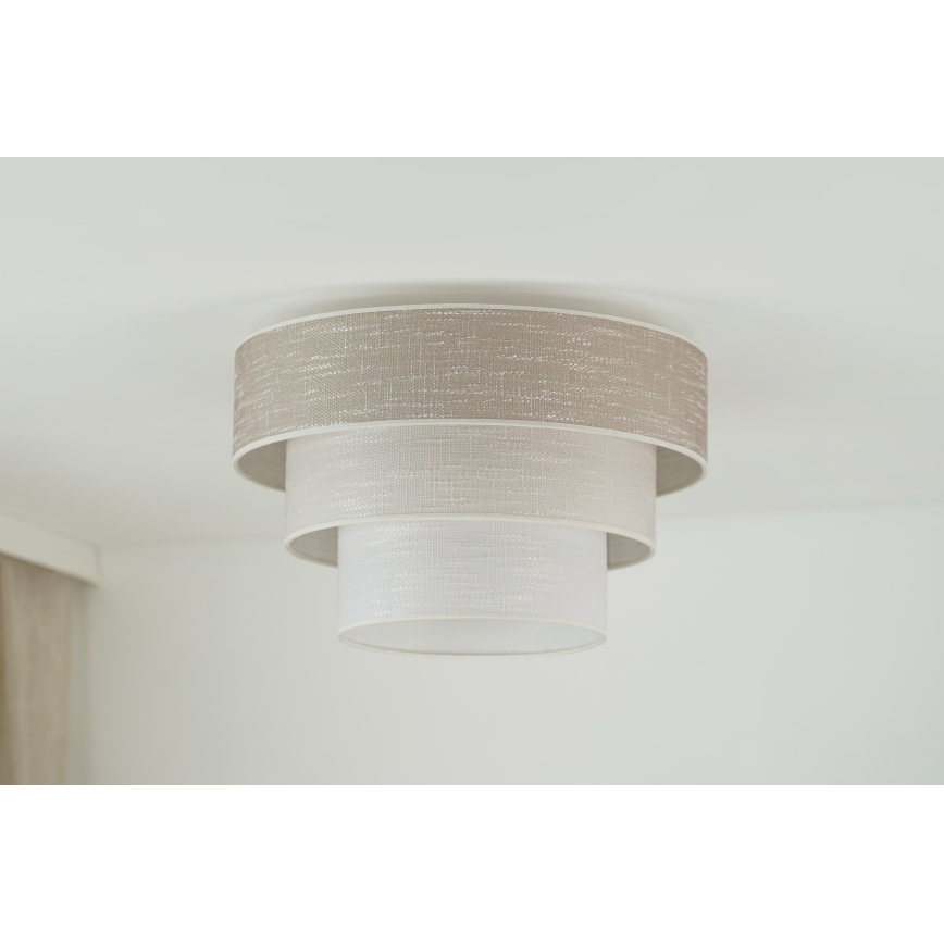 Brilagi - Plafonjera ALASKA LUNETA 1xE27/15W/230V pr. 45 cm sivo/kremasta