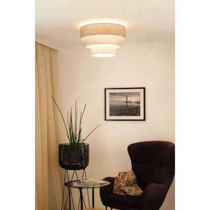 Brilagi - Plafonjera ALASKA LUNETA 1xE27/15W/230V pr. 45 cm sivo/kremasta