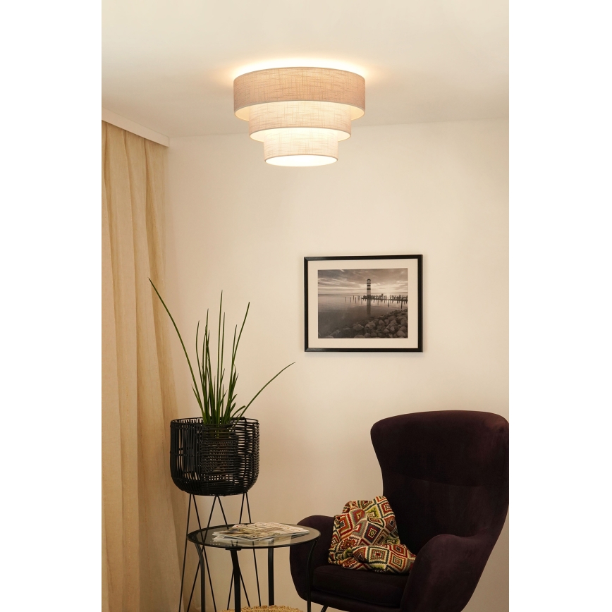 Brilagi - Plafonjera ALASKA LUNETA 1xE27/15W/230V pr. 45 cm sivo/kremasta