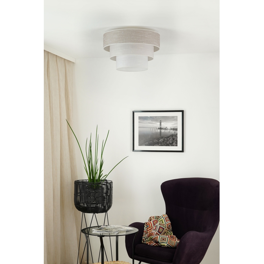 Brilagi - Plafonjera ALASKA LUNETA 1xE27/15W/230V pr. 45 cm sivo/kremasta