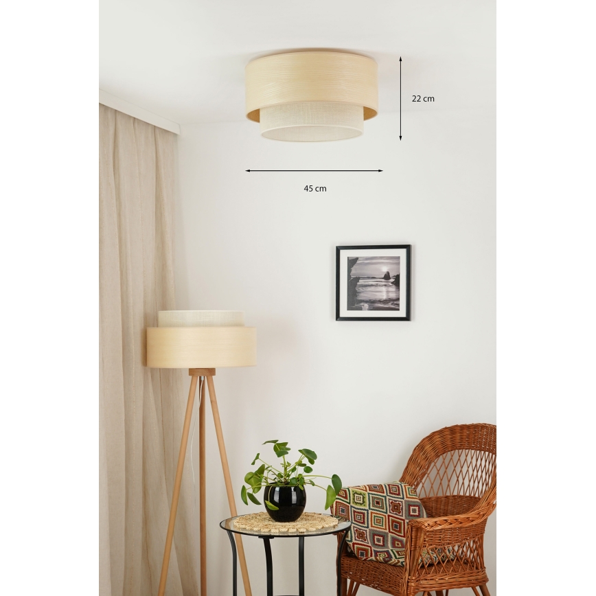 Brilagi - Plafonjera ARIZONA BOHO 1xE27/15W/230V pr. 45 cm bež