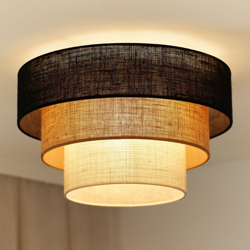 Brilagi - Plafonjera ASPEN LUNETA 1xE27/15W/230V pr. 45 cm crno/bež/kremasta