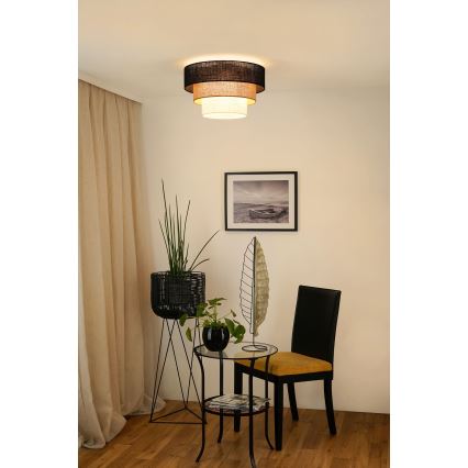 Brilagi - Plafonjera ASPEN LUNETA 1xE27/15W/230V pr. 45 cm crno/bež/kremasta
