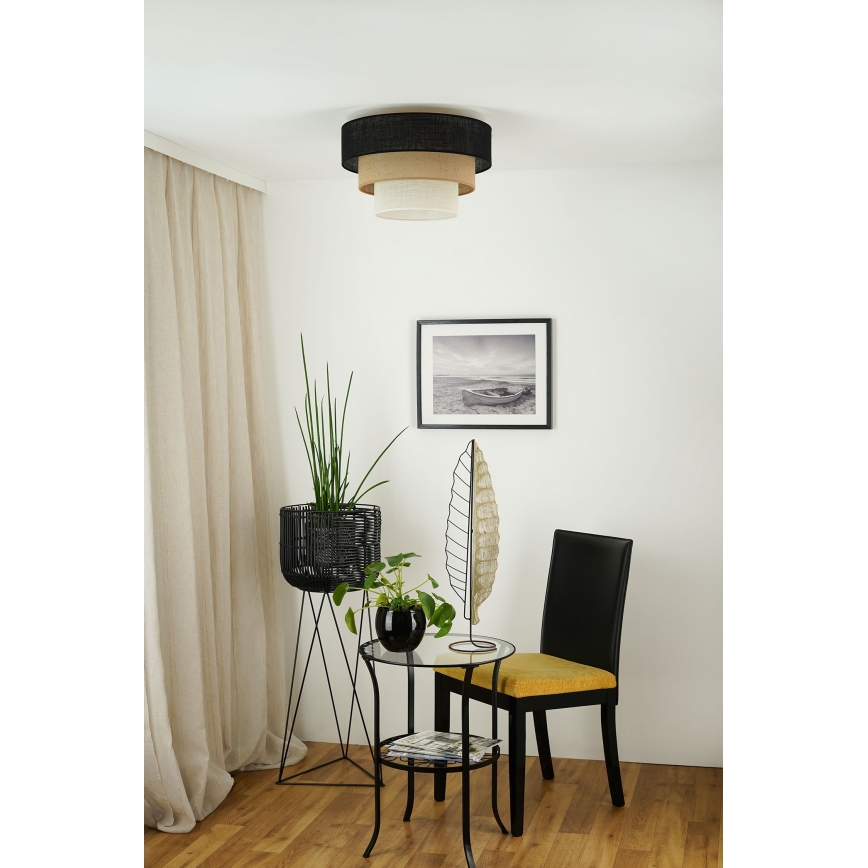 Brilagi - Plafonjera ASPEN LUNETA 1xE27/15W/230V pr. 45 cm crno/bež/kremasta