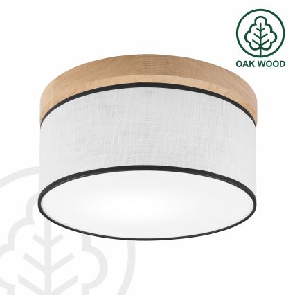 Brilagi - Plafonjera BELLADONNA 1xE27/15W/230V pr. 30 cm bela/hrast