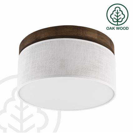 Brilagi - Plafonjera BELLADONNA 1xE27/15W/230V pr. 30 cm bela/hrast