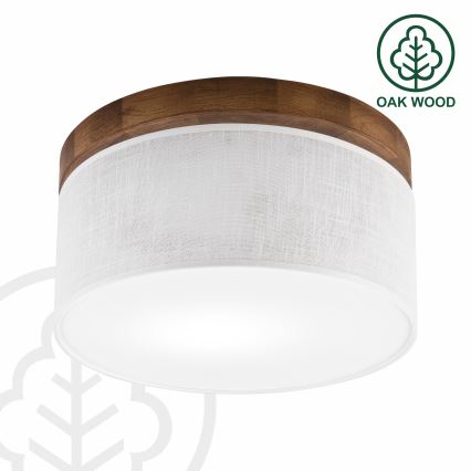 Brilagi - Plafonjera BELLADONNA 1xE27/15W/230V pr. 30 cm bela/hrast