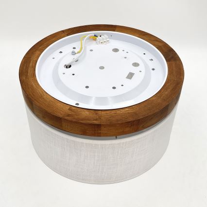 Brilagi - Plafonjera BELLADONNA 1xE27/15W/230V pr. 30 cm bela/hrast