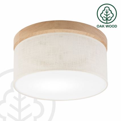 Brilagi - Plafonjera BELLADONNA 1xE27/15W/230V pr. 30 cm kremasta/hrast