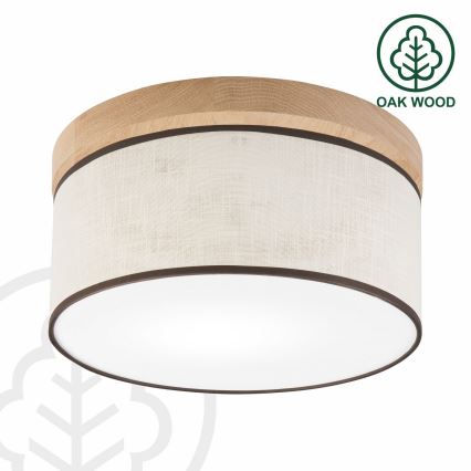 Brilagi - Plafonjera BELLADONNA 1xE27/15W/230V pr. 30 cm kremasta/hrast