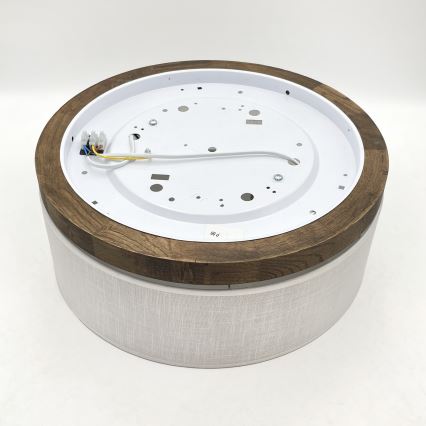 Brilagi - Plafonjera BELLADONNA 2xE27/15W/230V pr. 40 cm bela/hrast
