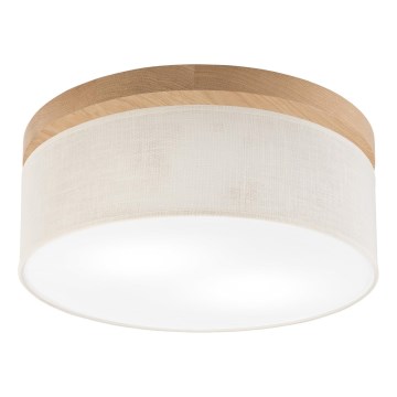 Brilagi - Plafonjera BELLADONNA 2xE27/15W/230V pr. 40 cm kremasta/hrast